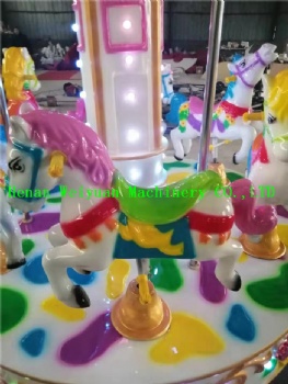 Coin Operated Indoor Amusement Ride Palace 6 Seats Carousel