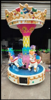 Indoor Mini  Coin Operated Carousel Horse Kids Rides