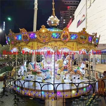 Musical Merry Go Round Carousel Horse Rides 20 Seats