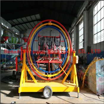 3D space ring  6seats Gyroscope Rides With Trailer