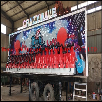 18 Seats New Game Trailer Mounted Crazy Wave Rides