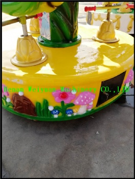 3 Seats Rotating Bee Kids Carousel Horse Musical