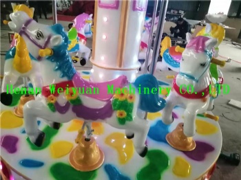 Coin Operated Indoor Amusement Ride Palace 6 Seats Carousel