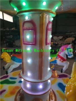 Coin Operated Indoor Amusement Ride Palace 6 Seats Carousel