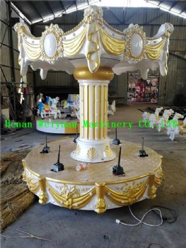 6 Seats Small Palace Style Carousel Coin Ride Roundabouts
