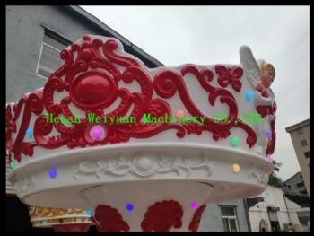 Coin Operated Musical Kids Christmas Carousel Merry Go Round