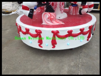 Coin Operated Musical Kids Christmas Carousel Merry Go Round