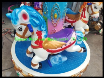 Indoor Mini  Coin Operated Carousel Horse Kids Rides