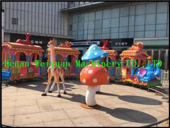Kids Electric Amusement Park Equipment Track Train