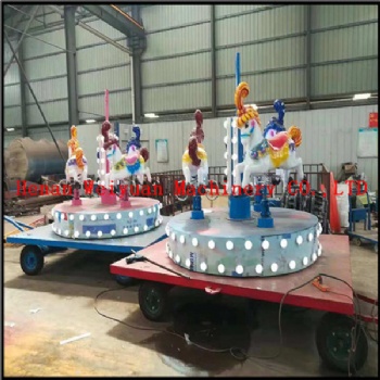 Mini Merry Go Round Carousel Rides On Trailer